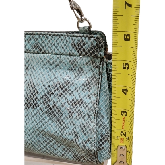 JUDITH RIPKA Snakeskin Python Embossed Leather Shoulder  Bag - Picture 8 of 15